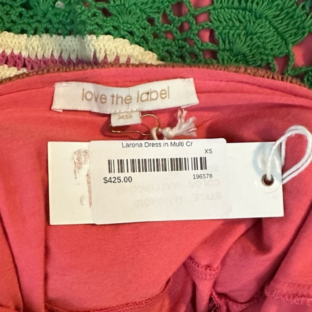 NWT Love the Label Larona Rainbow Crochet Dress Size XS - Picture 8 of 11